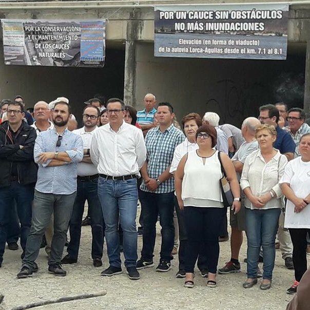 El PSOE vuelve a reclamar soluciones al riesgo de inundación que mantiene en vilo a la población de la huerta de Lorca
