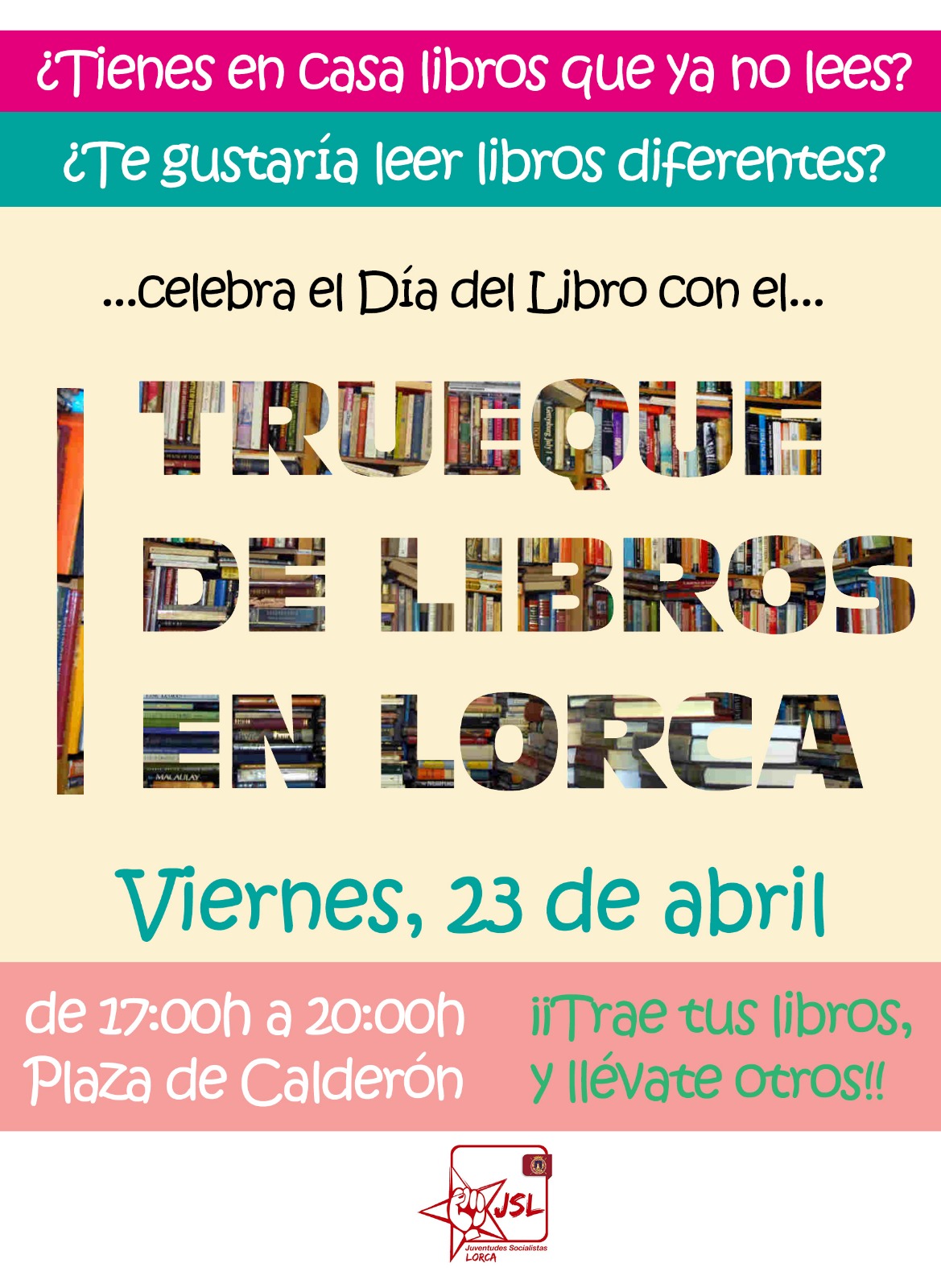 Juventudes Socialistas celebra el Día del Libro con un “Trueque de Libros” en Lorca