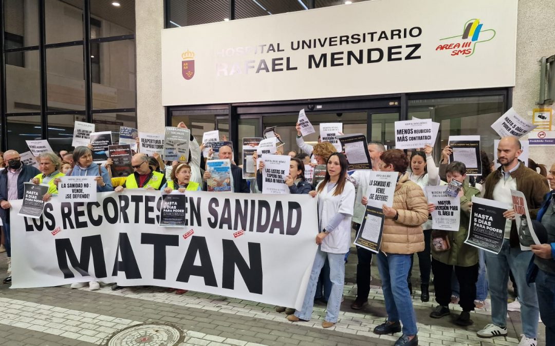 El PSOE obliga al Consejero de Salud a dar explicaciones en la Asamblea Regional por la falta de personal sanitario del hospital Rafael Méndez de Lorca 