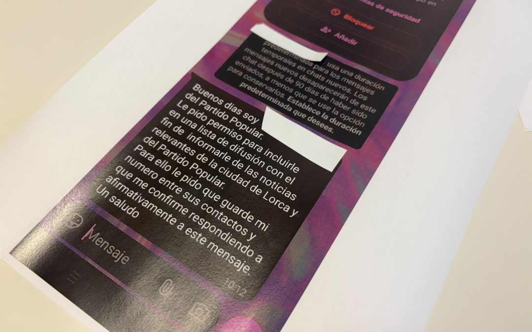El PSOE exige explicaciones urgentes a Fulgencio Gil por utilizar datos personales de los lorquinos para difundir propaganda del PP desde la Alcaldía